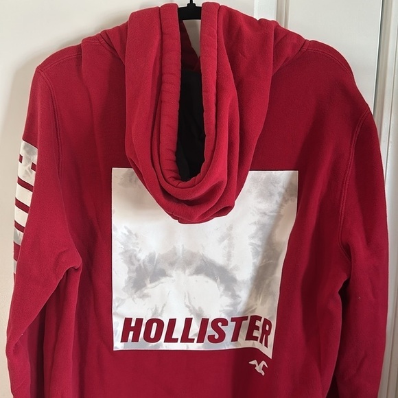 Hollister California Red And Black Long Sleeve Hoodie - Picture 5 of 11